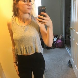 Grey crop top